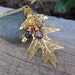 RESERVED for oceanstreetspa - Autumn Rustlings - Harvest Gold Black Oak Leaf Necklace