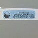 40 'may cause discoloration of the urine or feces' stickers, 1.5 inch, blue, kind of creepy