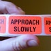 40 'Approach Slowly' warning stickers, 1.5 inch