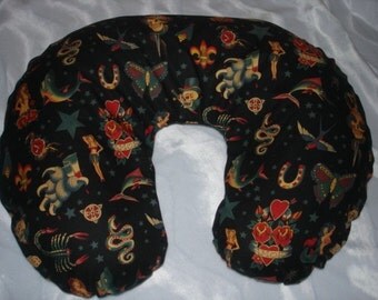 Nursing Pillow Cover, tattoo nursing pillow cover, punk rock nursing pillow cover, Punk tattoo nursing cover, Sailor Jerry tattoo