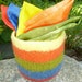 Rainbow play silks felted bowl set