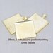 25 1 inch, 25 mm SQUARE gold plated bezel pendant trays for jewelry making