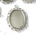 20 Oval 18x25 antiqued silver pendant tray, charm setting, cameo bezel for jewelry making, jewelry supplies
