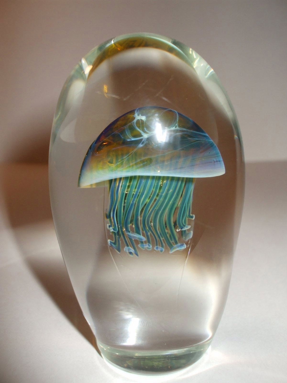 Glass JELLYFISH PAPERWEIGHT