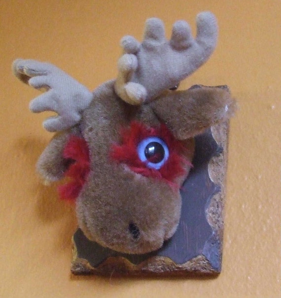 stuffed mounted moose head