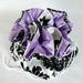 Dollar Dance Wedding Bag No Pockets Black and White Damask and Lavender