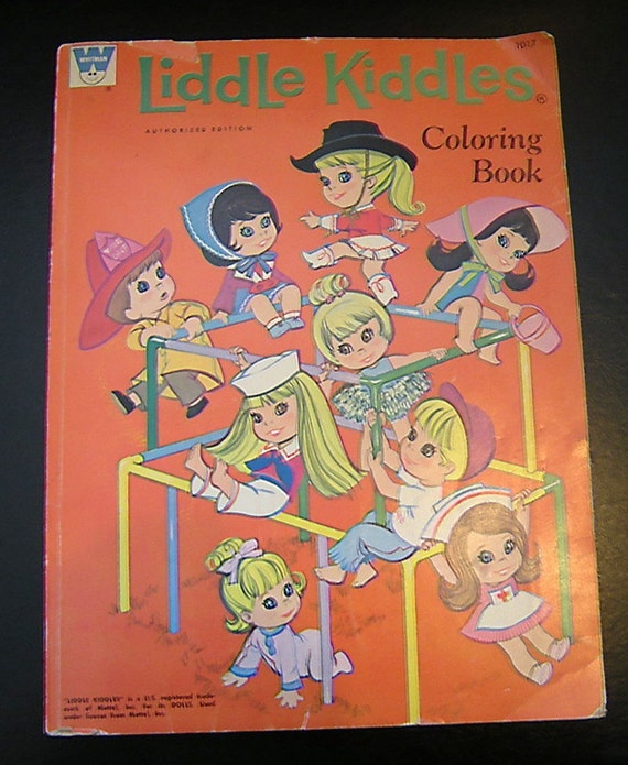 Download VINTAGE 70s LIDDLE KIDDLES Coloring Book Whitman Mattel