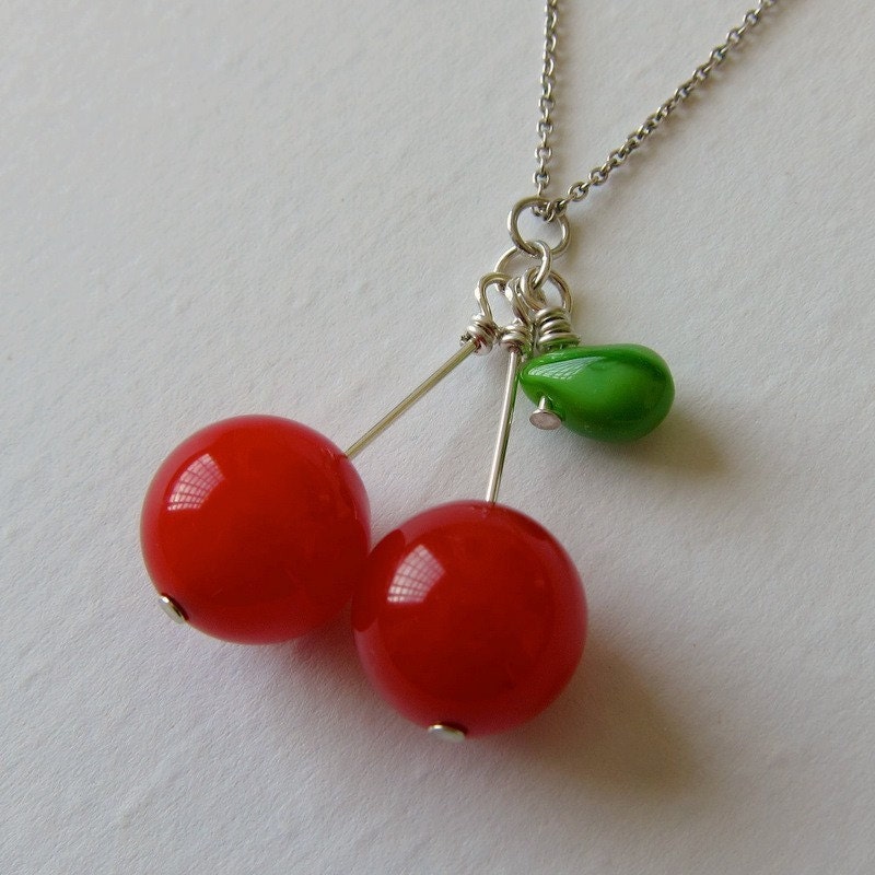 Bakelite Cherries Necklace