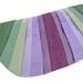 Green & Purple Blossom Pleated Silk Clutch Purse