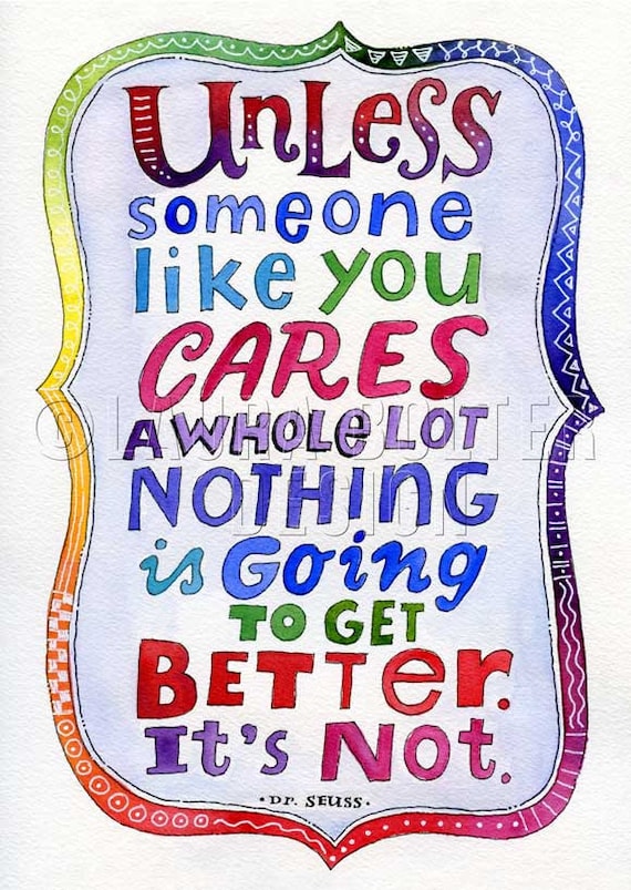 Items Similar To Art Print Dr Seuss Quote Watercolor Illustration   Il 570xN.341540899 