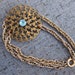 Vintage Filigree Aqua Chain Bracelet - Victorian Revival - Vintage Loving Girl Jewellery