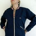 60s Varsity Track Jacket Izod Baseball Vintage Zip Front - Mens - Red White & Blue - Odlo Norway - Sportswear - Sports Athletic Training - M