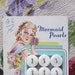 Mermaid Pearls Buttons on a Card Mother of Pearl