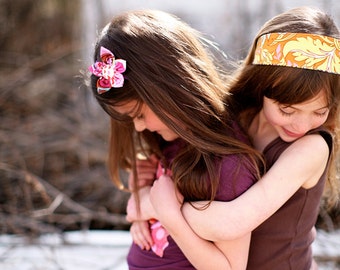 Headband to match your Magical Scraps frock. You Choose- flower OR reversible fabric covered Headband