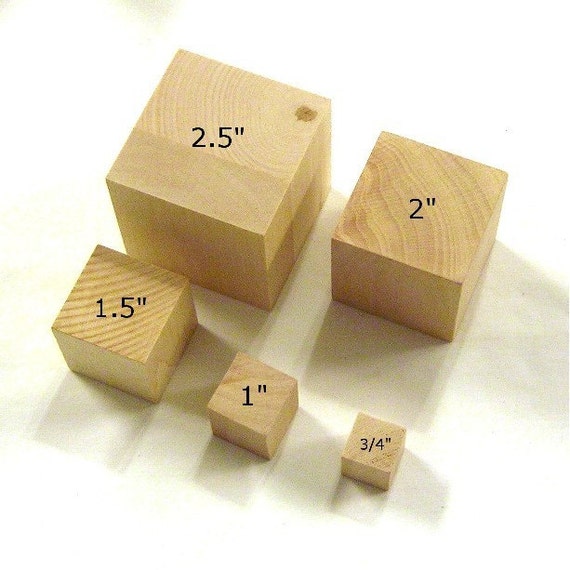 1.5 Inch Unfinished Maple Wood Cubes 100 Blocks