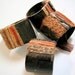 Four Fiber Wrapped Ceramic Napkin Rings