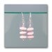 DarleenMB, SRA, lampwork, disk bead, earrings "Pink Lanterns"