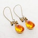 SALE Yellow Drop Earrings Amber Essence