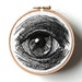 Human Eye Original Stitched Illustrated Wall Plaque