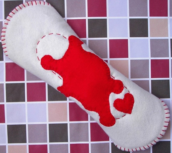 Cloth Menstrual Pad Blood Love large