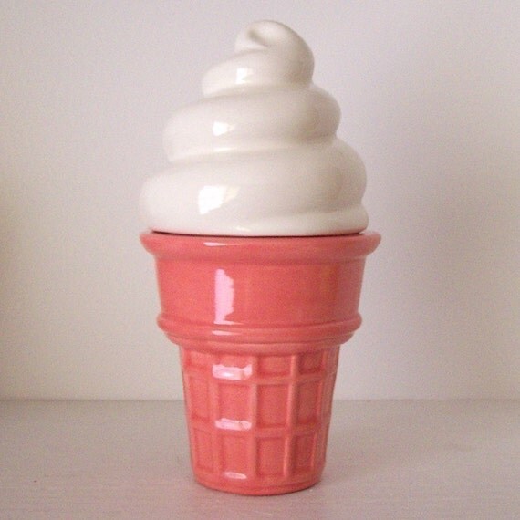 Items similar to Ice Cream Cone Trinket box, Jewelry holder, Ring Box
