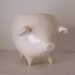 Ceramic Pig Planter Vintage Design in White