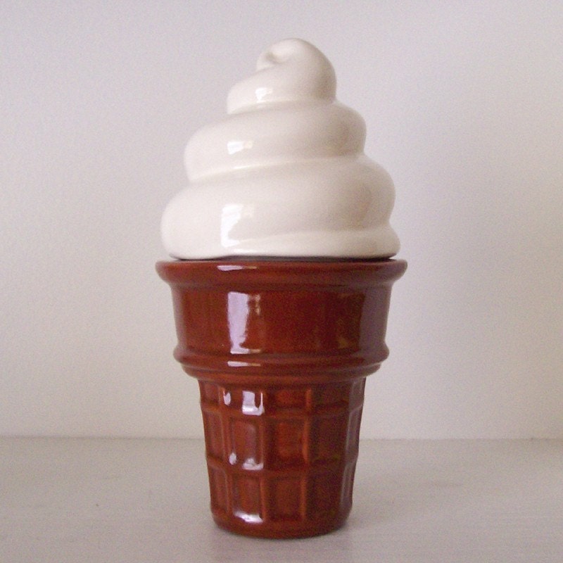 Chocolate Ice Cream Cone Trinket Box Ring Box Jewelry