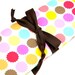 CLEARANCE large knitting needle case - art tool organizer - spunky dots - brown pockets for circulars, straight, dpn, or paint brushes