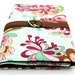 Ribbon Dance SHORT Knitting Needle Case Organizer with Brown Pockets for circular, double pointed, interchangable or travel