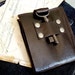 Steamer Leather Bifold Wallet with Antique Skeleton Key ... Espresso Brown