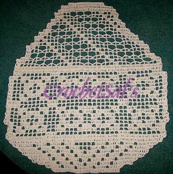 Items similar to Crochet Pattern, Easter Egg Doily ...
