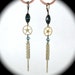 Steampunk Earrings - Gearrings in Montana Blue with Brass Gears by Nouveau Motley