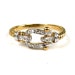 A Unique Vintage Buckle Ring in 10 Karat Gold with Genuine Diamonds - Symbol of Protection Strength Loyalty and Love - Size 10