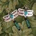 BLUE SKIMMER sterling, turquoise and black onyx dragonfly earrings