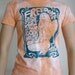 Hand dyed Freedom of Speech Silkscreened Womens Tshirt size XS only