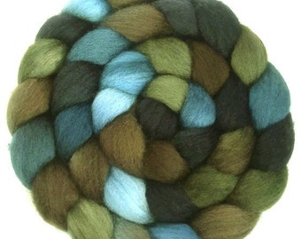 Handpainted BFL Wool Roving - 4 oz. TRIBE - Spinning Fiber