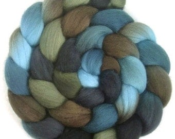 Handpainted Polwarth Wool Roving - 4 oz. TRIBE - Spinning Fiber