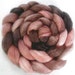 Handpainted Merino Tencel Wool Roving - 4 oz. ROSEWOOD - Spinning Fiber