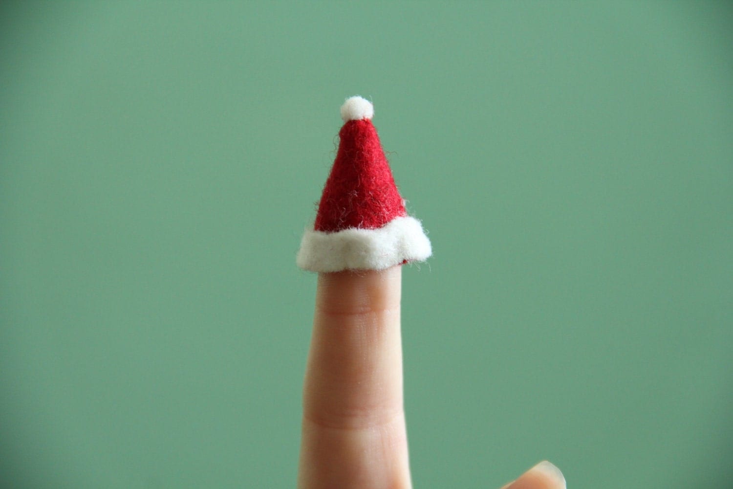 santa hat accessory for your finger puppet mini house person santa hat accessory for your finger puppet mini house person