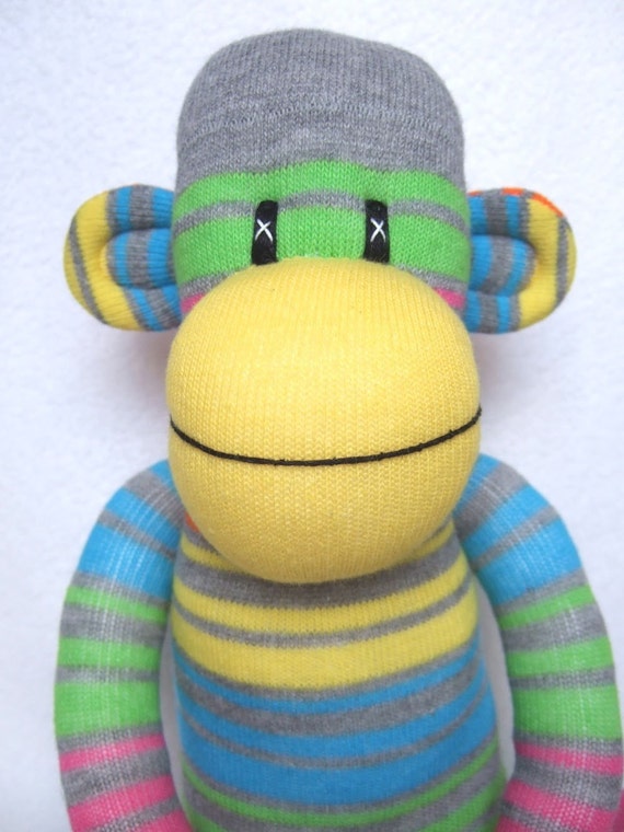 striped sock monkey