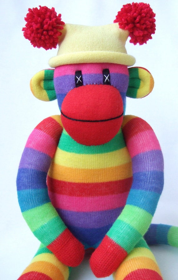 rainbow sock monkey commercial