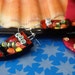 Ultimate Black & Red Lacquer SUSHI BOAT Earrings
