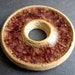 Plum Purple Wheel Thrown Stoneware Clay and Fused Glass Pendant or Necklace