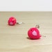 Hot Pink Bitty Bird Earrings