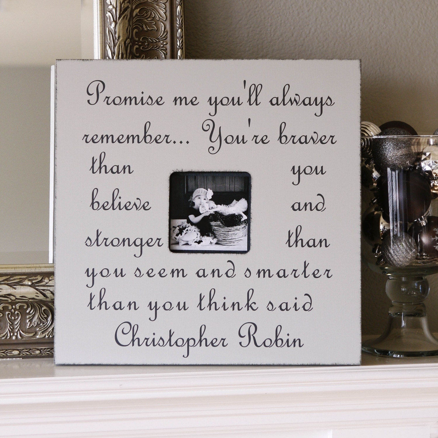 Promise Me Fancy Frame Photo Memory Quote
