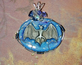 The Bat Signal Halloween Pendant with Glow in the Dark