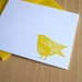 Sweet Yellow Bird - Handmade Stationery - Set of 6