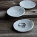 CLEARANCE - Set of Three White Glazed Wood Grain Pottery Trays - Faux Bois