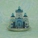 Miniature Beaded Aquas Fantasy Palace Figurine