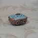 Miniature Dollhouse Beaded Copper and Turquoise Jewelry Box/Chest